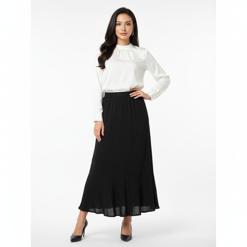 Nwt $900 HAND OF THE WOLF Medium Black Hand Painted Skirt